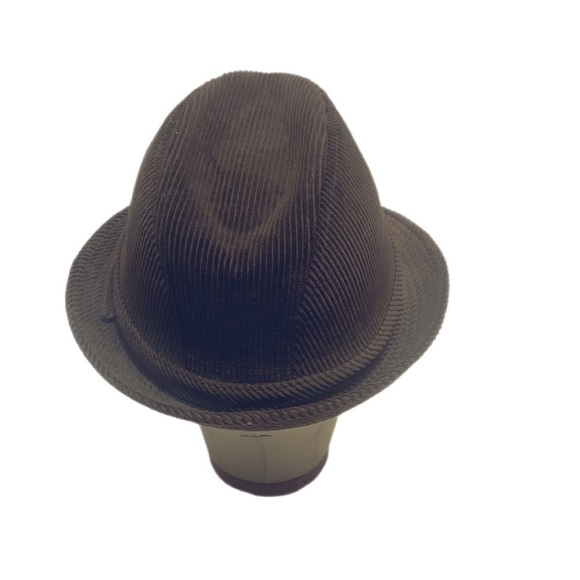 Zara brown Retro unisex casual corduroy structure stylish Trendy fedora hat OS - Picture 3 of 5